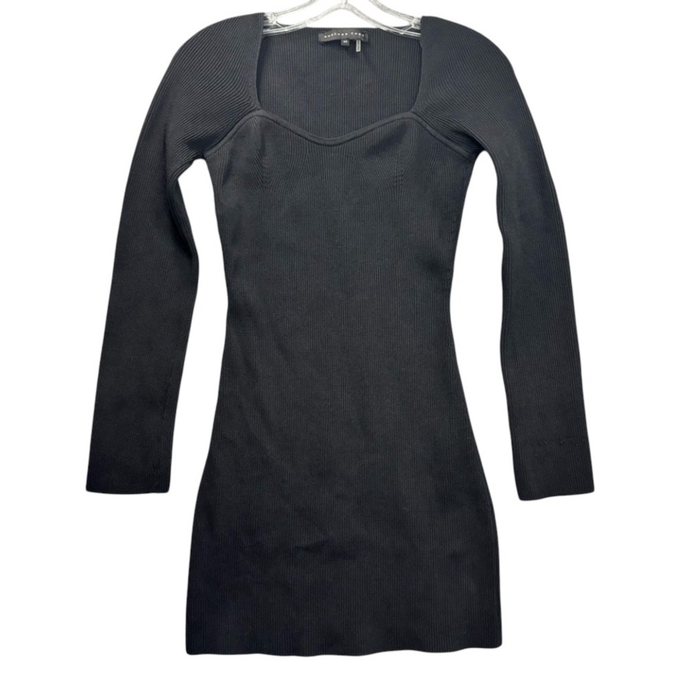 Endless Rose Dress Sz XS Black Textured Body Con Mini Stretch Long Sleeve - Picture 7 of 7